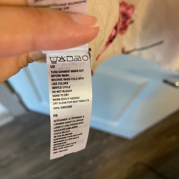 Amuse Society Easy On The Eyes Dress Women’s Small Cream Pink Floral NWT - Picture 9 of 14